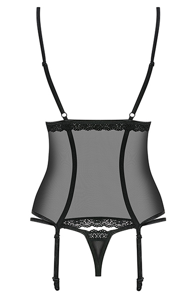 Obsessive 868-COR-1 Korsett & String in Schwarz - Korsett & String 4