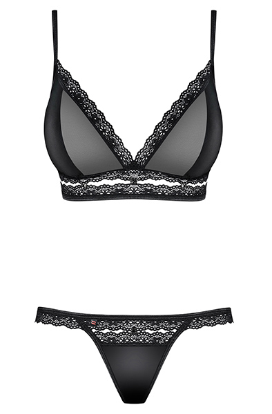Obsessive 868-SET-1 2-teiliges Set Schwarz - Sexy Dessous 3