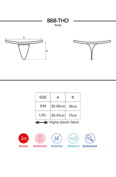 Obsessive 868-THO-1 String Tanga Schwarz - Slip 5