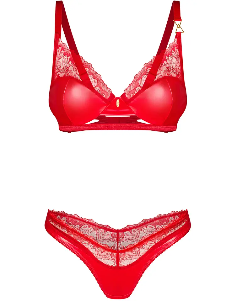 Obsessive Aliosa 2-pcs Set Red - Unterwäschen Set 3