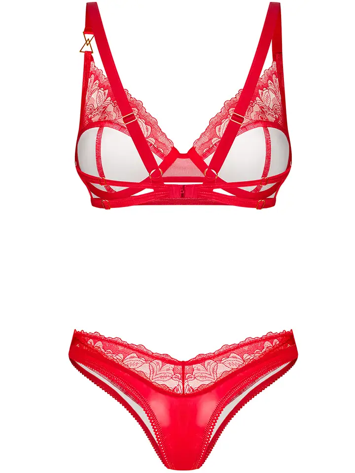 Obsessive Aliosa 2-pcs Set Red - Unterwäschen Set 4