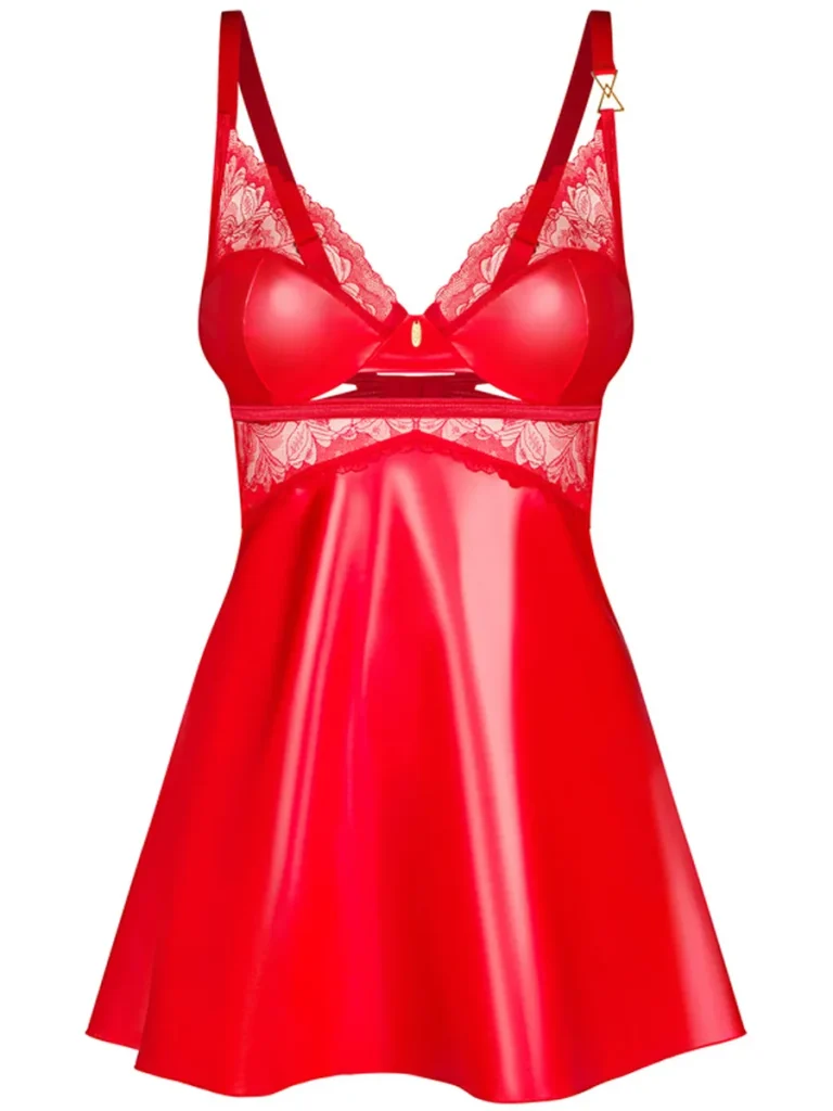 Obsessive Aliosa Negligé & String Rot - Chemise & Babydoll 2