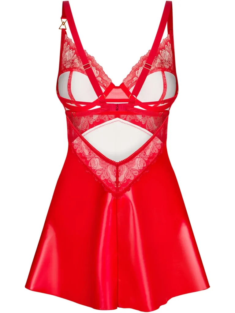 Obsessive Aliosa Negligé & String Rot - Chemise & Babydoll 3