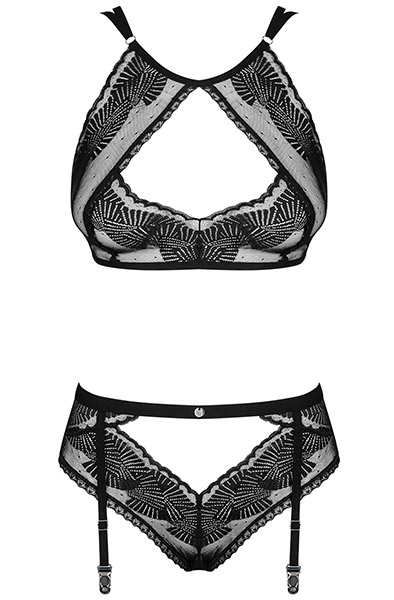 Obsessive Allastia 2-teiliges Set Schwarz - Sexy Dessous 3