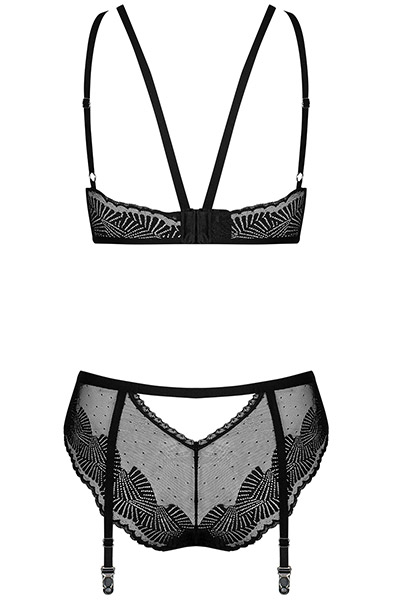 Obsessive Allastia 2-teiliges Set Schwarz - Sexy Dessous 4