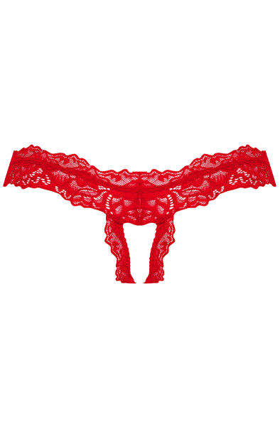 Obsessive Amor Cherris Ouvert-String Rot - Slip mit offenem Schritt 4