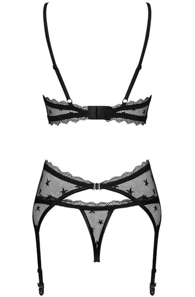 Obsessive Astralya 3-teiliges Set Schwarz - Sexy Dessous 4