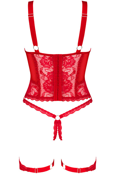 Obsessive Belovya Korsett Rot - Korsett & String 4