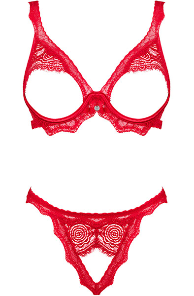 Obsessive Bergamore 2-teiliges Set Rot - Sexy Dessous 3