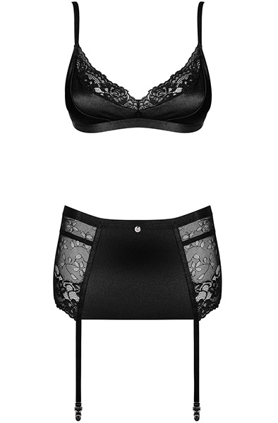 Obsessive Blanita 3-teiliges Set Schwarz - Sexy Dessous 3