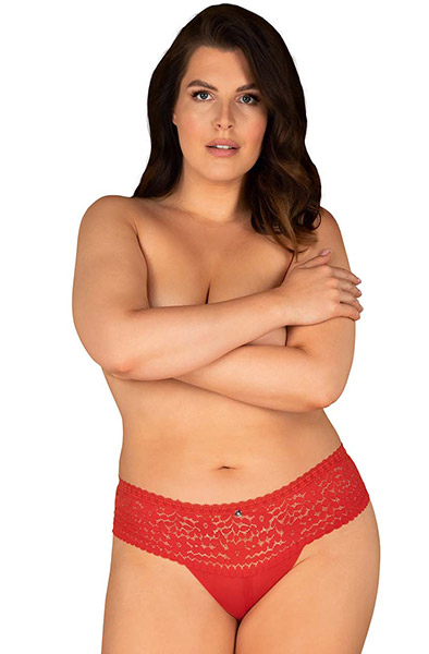 Obsessive Blossmina Höschen Rot - Spitzenhöschen 1