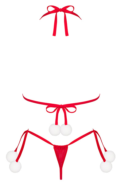 Obsessive Bobble Girl 2-teiliges Set Rot - BH-Set, Dessous zu Weihnachten 4