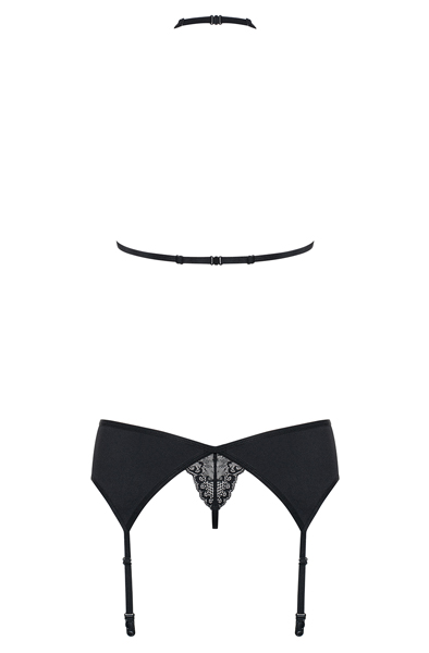 Obsessive Charmea 3-teiliges Set Schwarz - Sexy Dessous 4