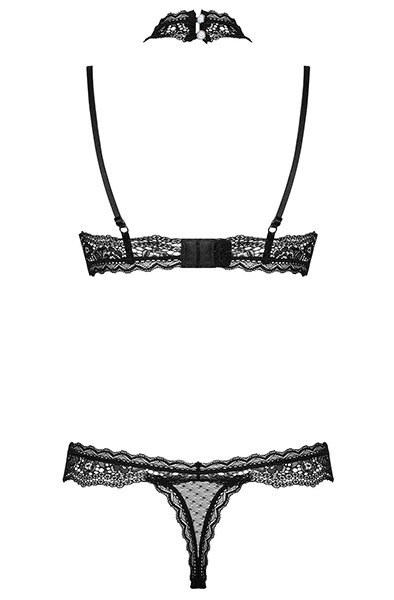 Obsessive Claudusia Set 2-tlg. Schwarz - Sexy Dessous 4