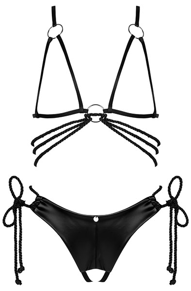 Obsessive Cordellis 2-teiliges Set ohne Cups Schwarz - Sexy Dessous 3