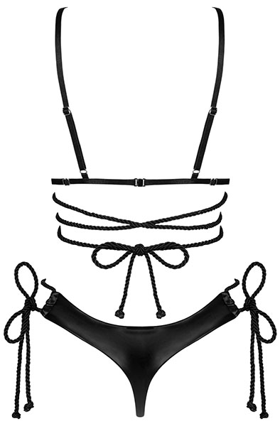 Obsessive Cordellis 2-teiliges Set ohne Cups Schwarz - Sexy Dessous 4