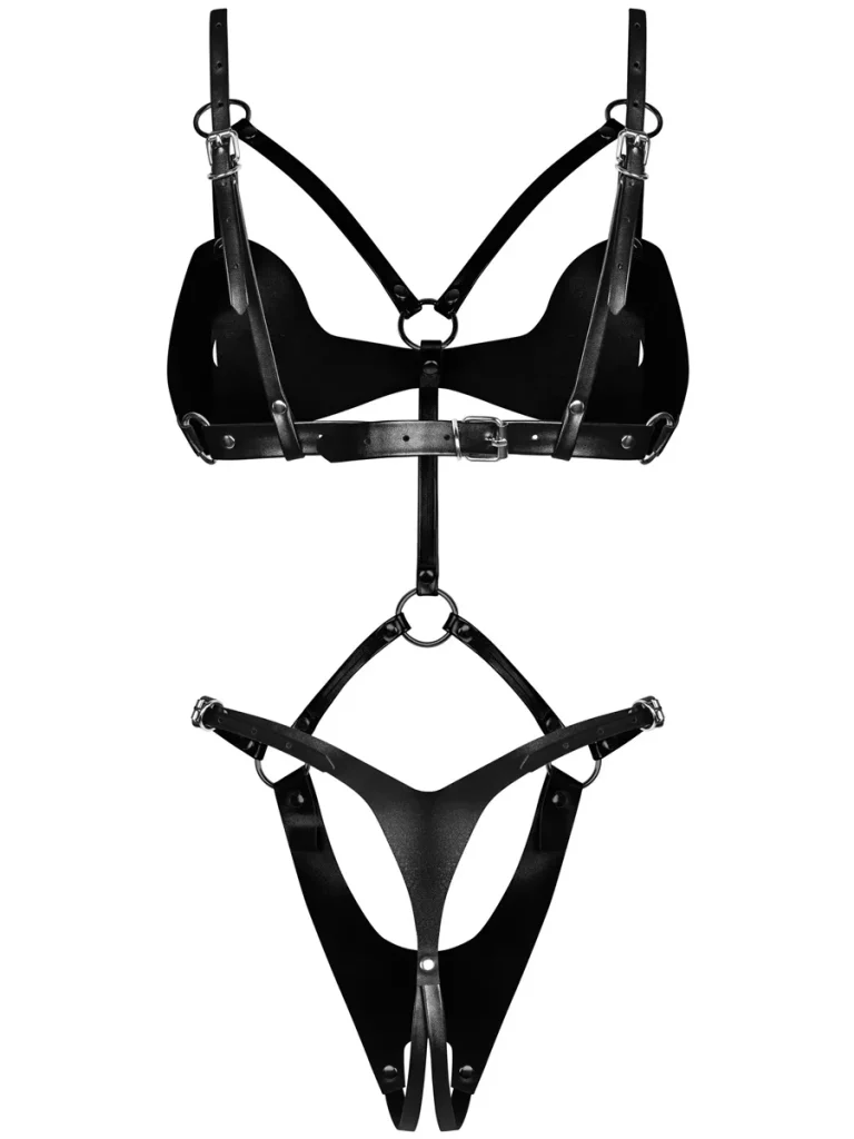 Obsessive Dame Controle Crotchless Teddy - Wetlook-Outfits 3