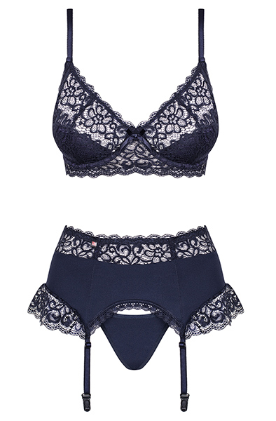 Obsessive Drimera 3-teiliges Set Blau - Sexy Dessous 3