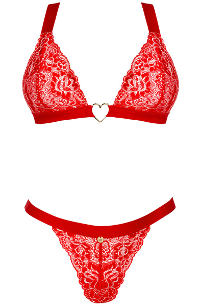 Obsessive Elianes 2-teiliges Set Rot - BH & BH-Set 3