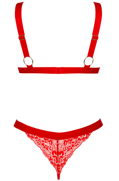 Obsessive Elianes 2-teiliges Set Rot - BH & BH-Set 4