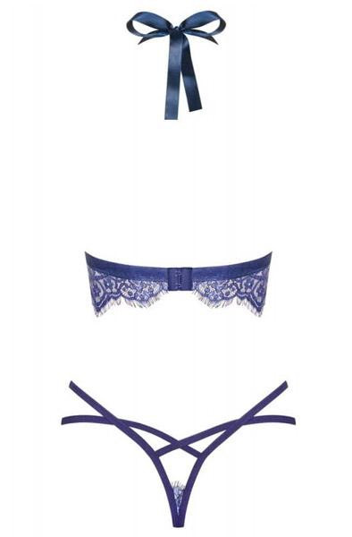 Obsessive Flowlace Set Blau - Sexy Dessous 4