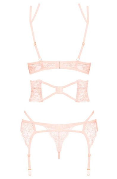 Obsessive Frivolla 4-teiliges Set Rosa - Sexy Dessous 4