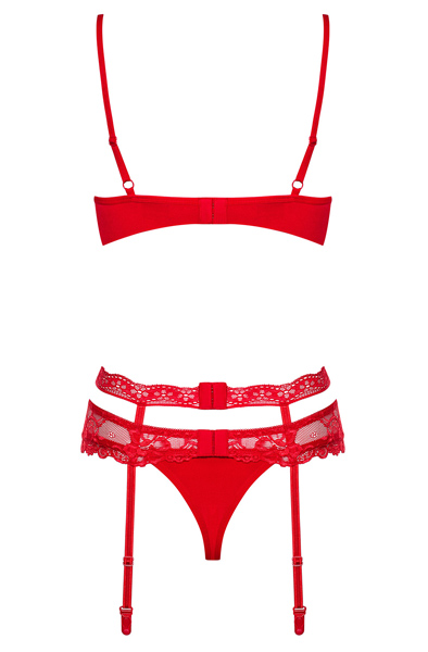 Obsessive Heartina 3-teiliges Set Rot - Sexy Dessous 5