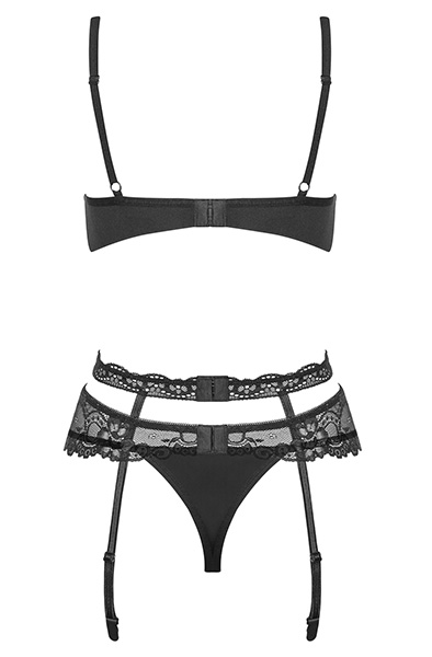 Obsessive Heartina 3-teiliges Set Schwarz - Sexy Dessous 5