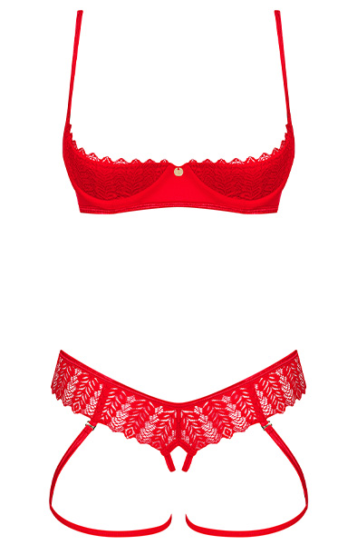 Obsessive Ingridia 2-teiliges Ouvert Set - Sexy Dessous 3