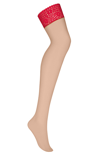 Obsessive Jolierose Strümpfe Rot - Stay-ups 3