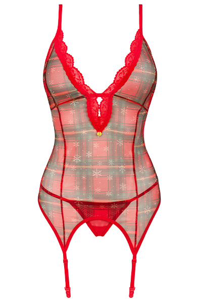 Obsessive Jollymore Korsett Rot - Korsett & String 3