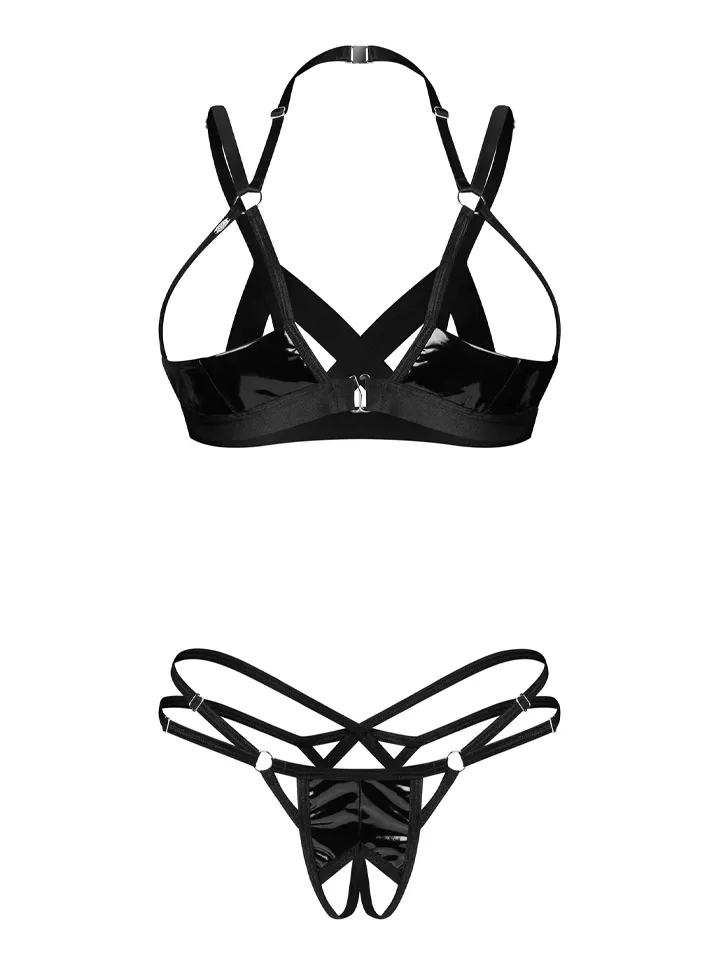 Obsessive Keira Lise 2-pcs Crotchless Set - Unterwäschen Set 5 [full]