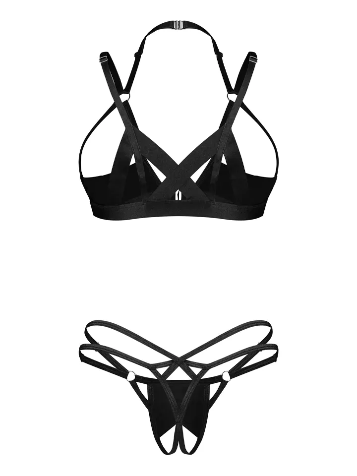 Obsessive Keira Lise 2-pcs Crotchless Set - Unterwäschen Set 6 [full]