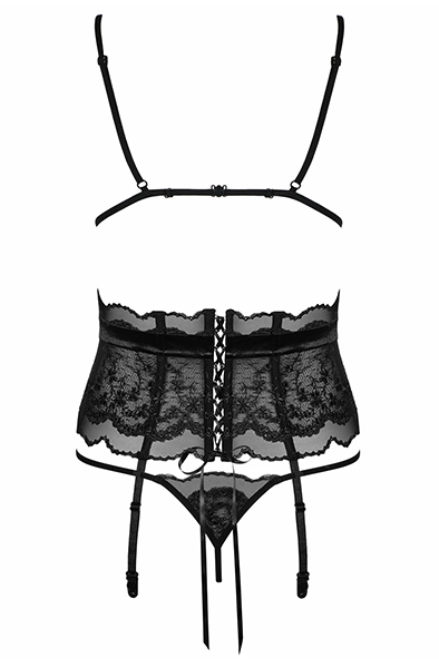 Obsessive Kisselent 3-teiliges Set Schwarz - Sexy Dessous 4