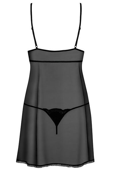 Obsessive Kisselent Babydoll & String Schwarz - Sexy Dessous 4