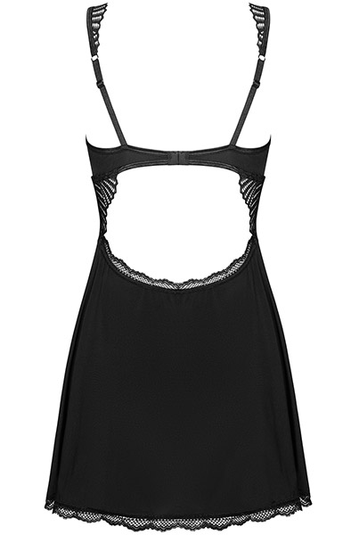 Obsessive Klarita Babydoll & String in Schwarz - Babydoll-Dessous 4