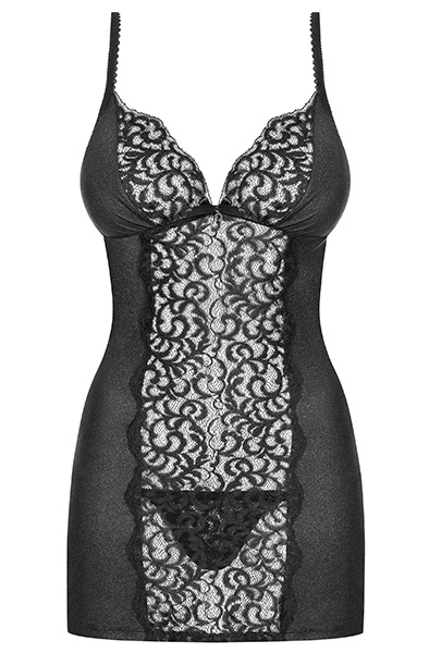 Obsessive Laluna Negligé & String Schwarz - Sexy Dessous 3