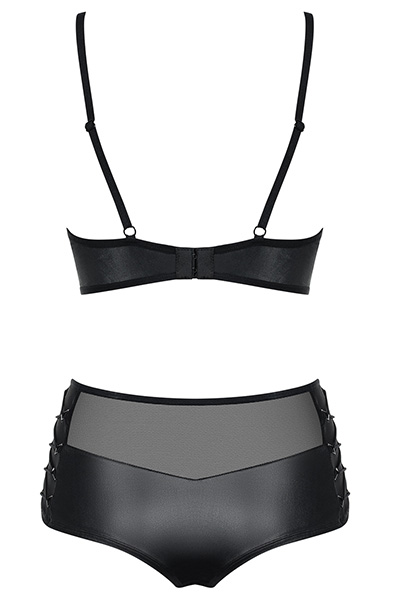 Obsessive Leatheria 2-teiliges Set Schwarz - Sexy Dessous 4