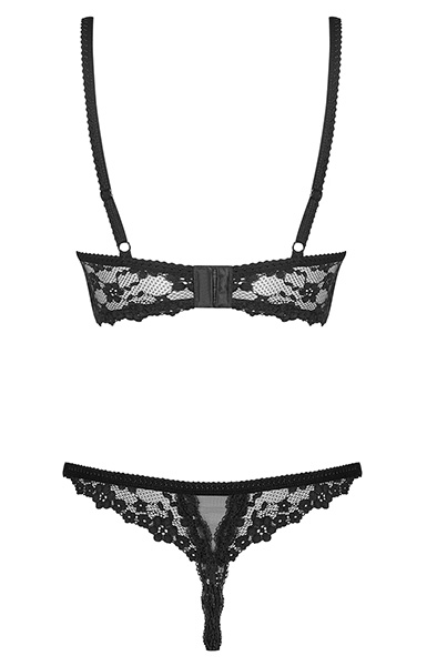 Obsessive Letica 2-teiliges Set ohne Cups Schwarz - Sexy Dessous 5