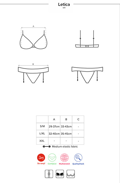 Obsessive Letica 2-teiliges Set Schwarz - Sexy Dessous 5