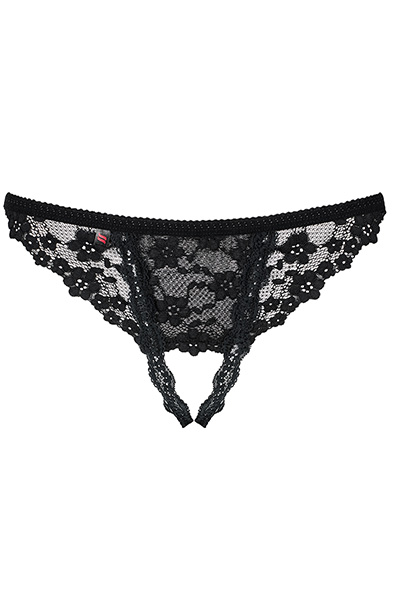 Obsessive Letica Ouvert-String Schwarz - Spitzenhöschen 4