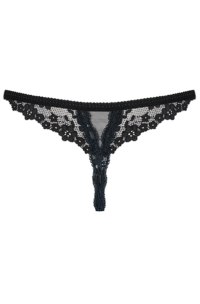 Obsessive Letica Ouvert-String Schwarz - Spitzenhöschen 5