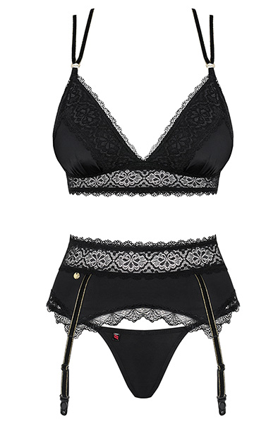 Obsessive Lolitte 3-teiliges Set Schwarz - Sexy Dessous 3