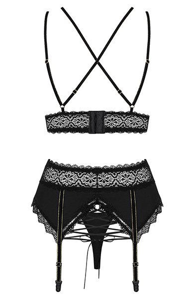 Obsessive Lolitte 3-teiliges Set Schwarz - Sexy Dessous 4