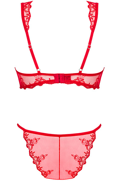 Obsessive Lonesia 2-teiliges Set Rot - Sexy Dessous 4