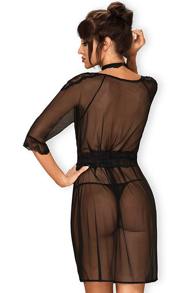 Obsessive Lucita Morgenmantel Schwarz - Bademantel 2