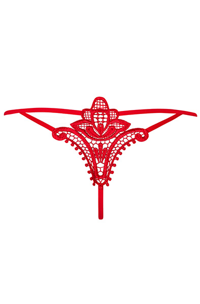 Obsessive Luiza String Rot - Spitzenhöschen 5