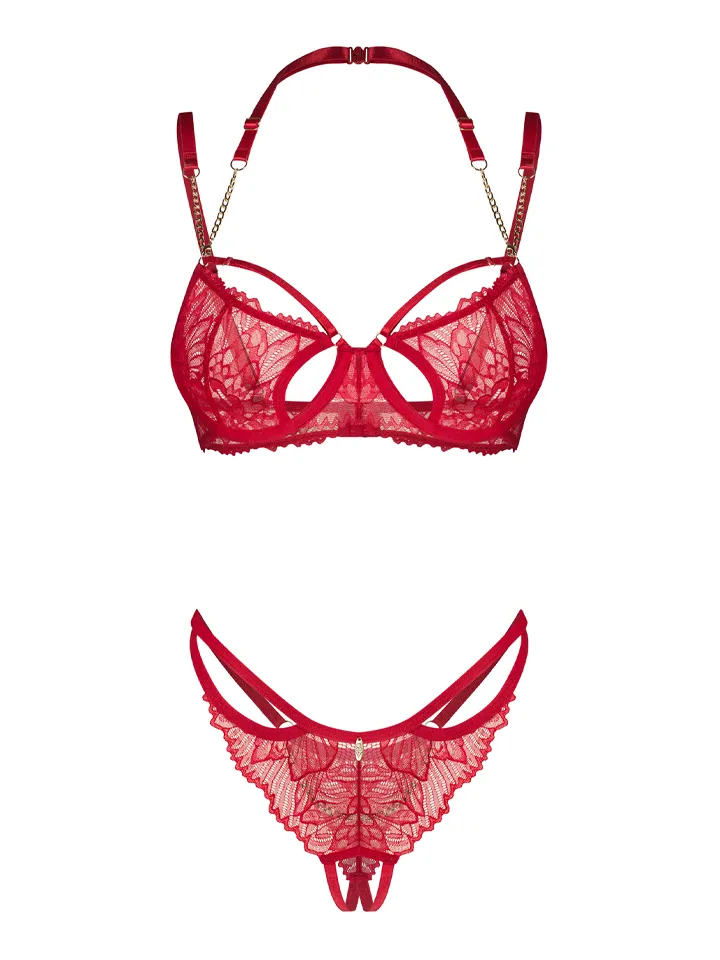 Obsessive Matildea 2-pcs Crotchless Set - Unterwäschen Set 3 [full]