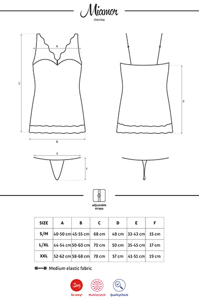 Obsessive Miamor Negligé & String in Weiß - Sexy Kleidung 5