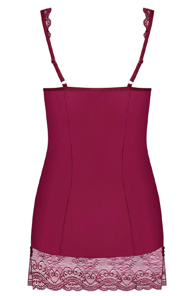 Obsessive Miamor Negligé & String in Weinrot - Sexy Dessous 4